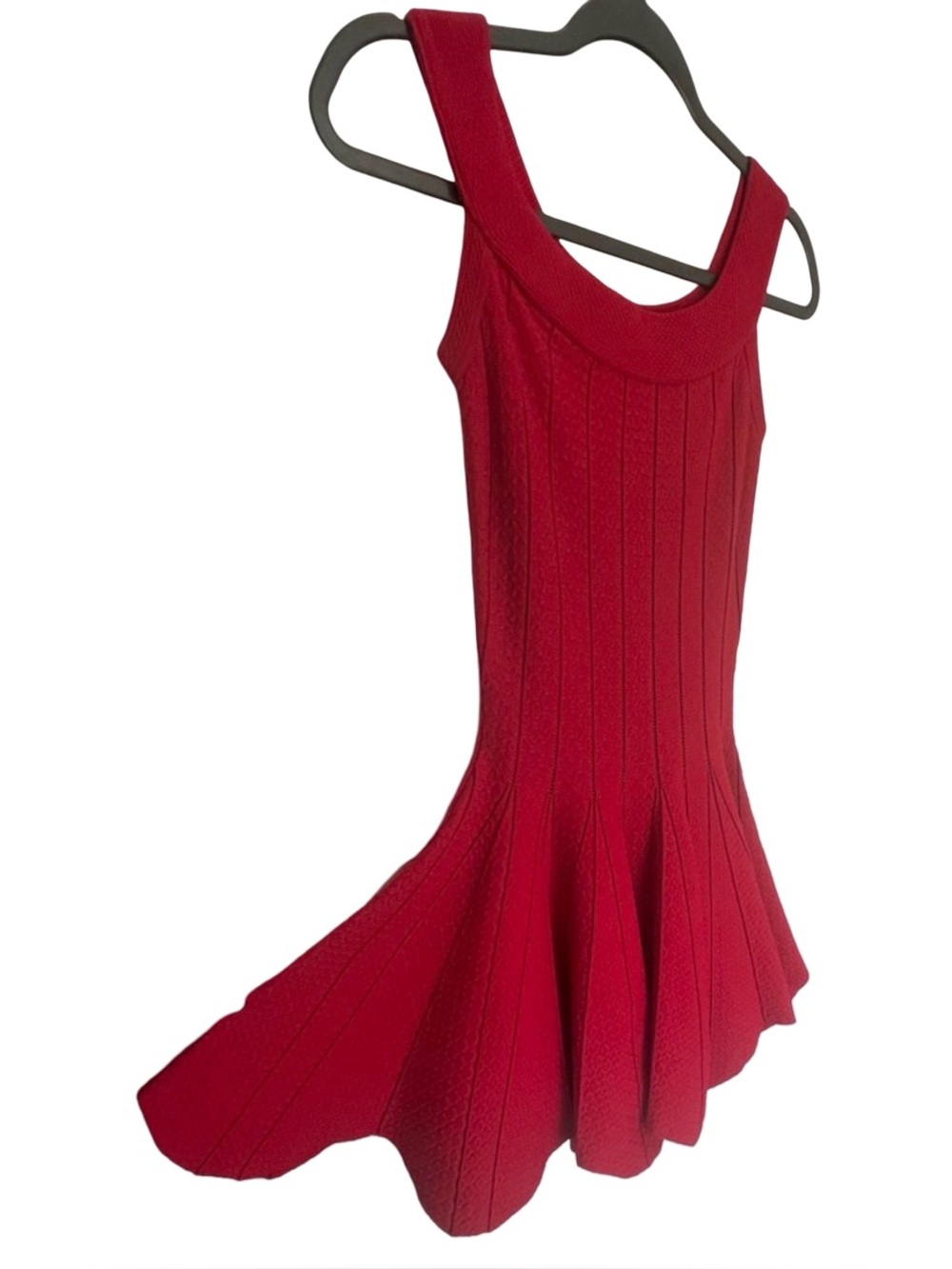 EUC Cute & Flirty Jonathan Simkhai Off Shoulder Pointelle Red Dress XS - Picture 11 of 15